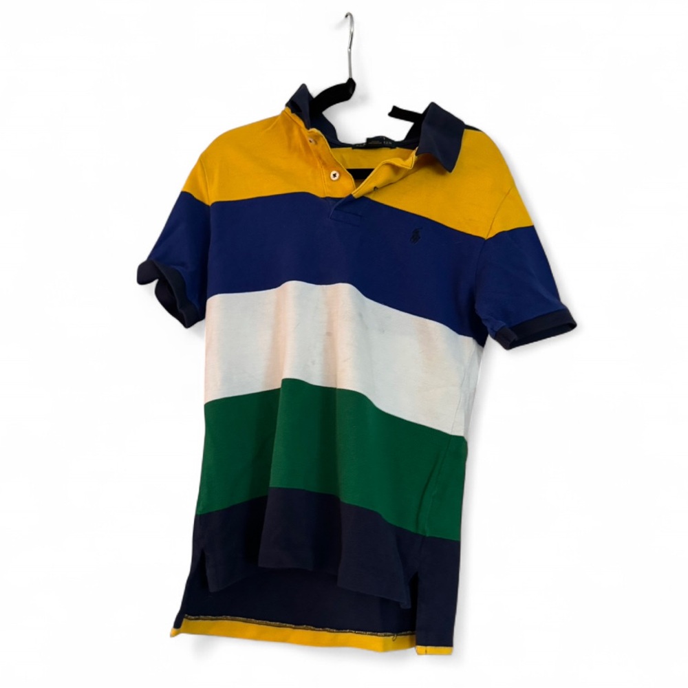 Polo by Ralph Lauren Kids Striped Polo Shirt - Yellow, Blue, Green, White